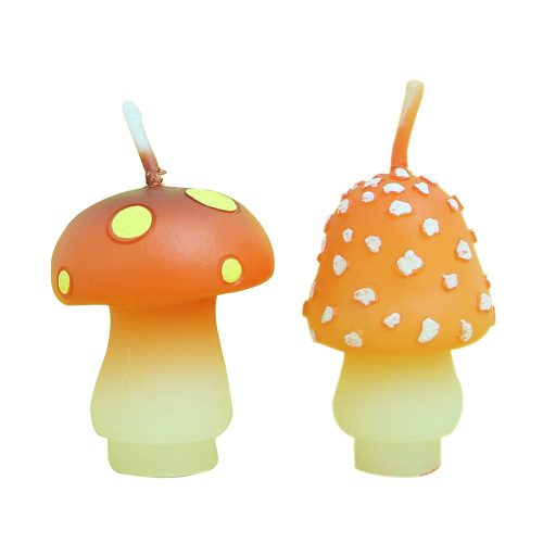 Birthday Mushroom Candles