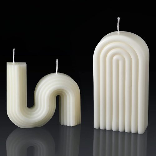 Twist Shaped Soy Wax Taper Candle