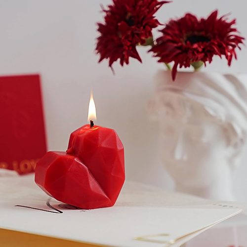 Love Heart Carved Soy Wax Candle