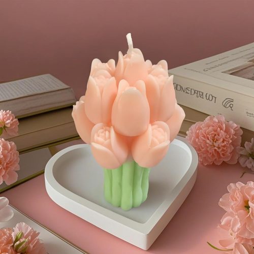 Pink Tulip Scented Wax Candle