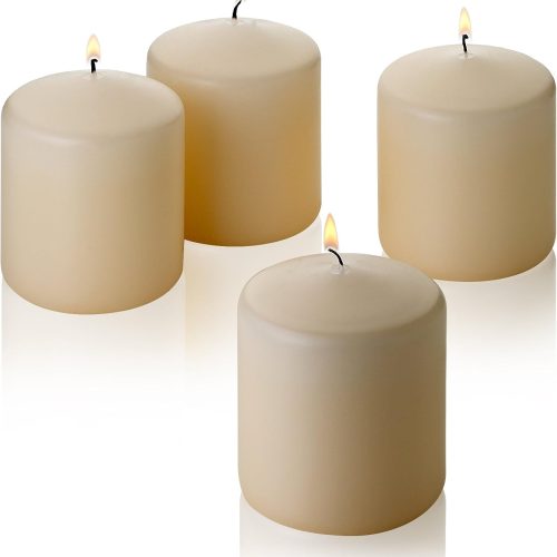 French Vanilla Pillar Scented Candle Set